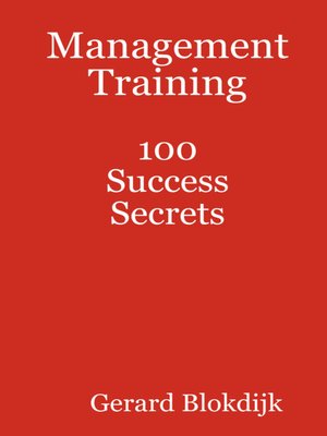 cover image of Management Training 100 Success Secrets